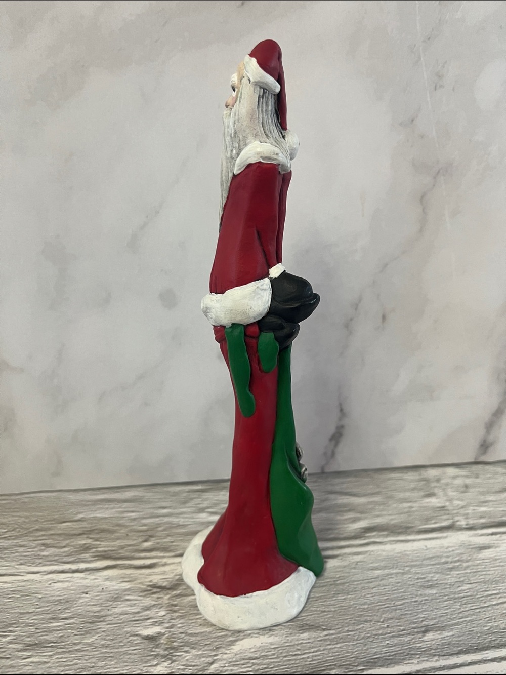 Vintage Handcrafted Ceramic Tall Skinny Santa Father Christmas Figure Signed '93 - Picture 6 of 8